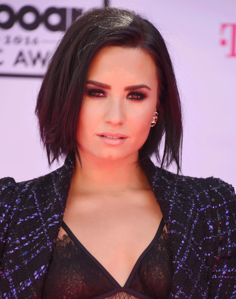 Demi Lovato attends the 2016 Billboard Music Awards in Las Vegas, Nevada.