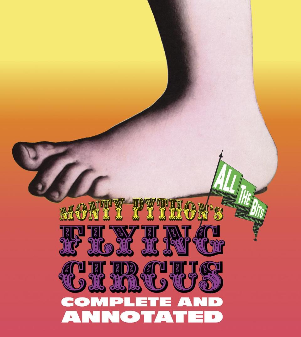 This book cover image released by Black Dog & Leventhal Publishers shows "All the Bits: Monty Python's Flying Circus," by Luke Dempsey. A colorful doorstop of a book offering complete scripts for every one of the show's 45 episodes, with marginalia and fun graphic details. (AP Photo/Black Dog & Leventhal Publishers)