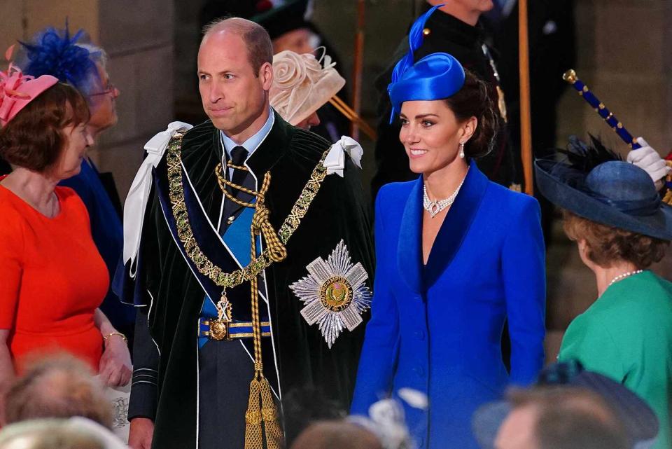 <p>PETER BYRNE/POOL/AFP via Getty Images</p>  Kate Middleton and Prince William at King Charles’ coronation celebration in Scotland on July 5.