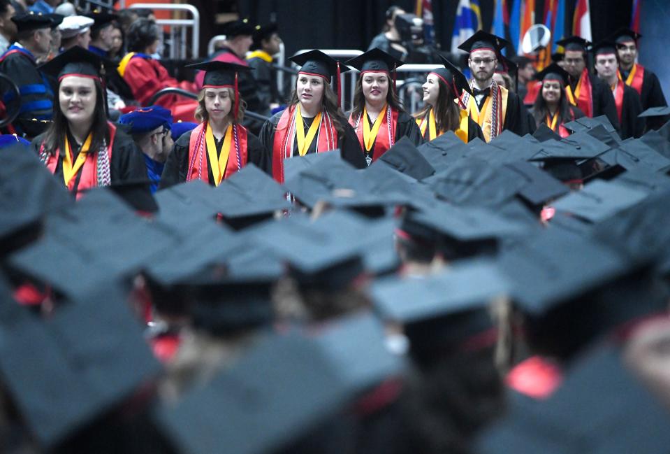 Texas Tech University Arts and Sciences students graduate, Friday, May 10, 2024, at the United Supermarkets Arena.