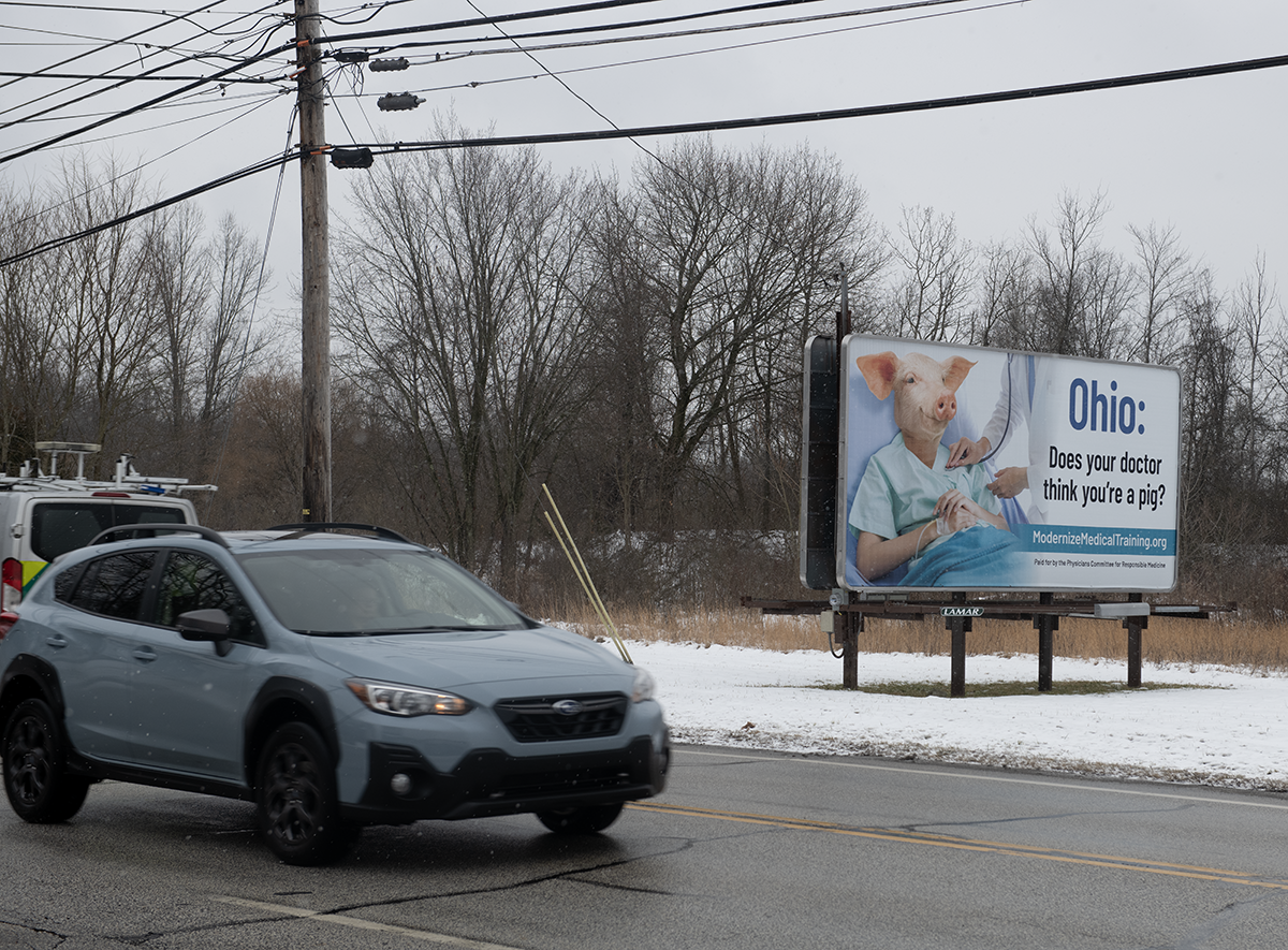 Billboard located on South Prospect Street in Ravenna.