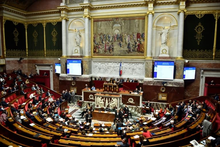 L'hémicycle de l'Assemblée nationale photographiuée lors d'une séance de questions au gouvernement à Paris le 10 janvier 2023 - JULIEN DE ROSA © 2019 AFP