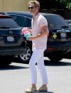 <p>Chris Pine grabs a bag of sunflower seeds from his car during a visit to Be Hive of Healing Integrative Medical & Dental Center on Monday in Agoura Hills, California.</p>