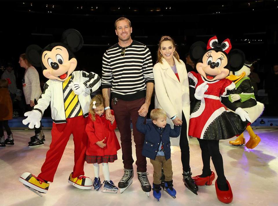 Disney On Ice, Armie Hammer, Elizabeth Chambers, Harper, Ford