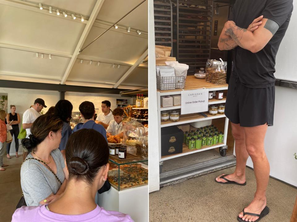 lines at Carissa's bakery in the Hamptons