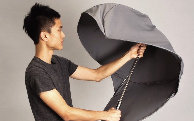 The Rain Shield proved a bit heavy for practical use, says co-inventor Lin Min-Wei