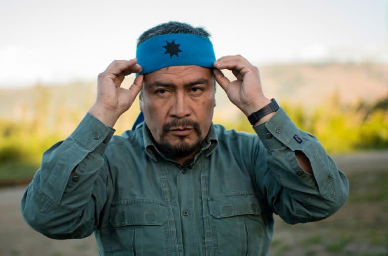 Héctor Llaitul, líder de la Coordinadora Arauco Malleco (CAM), una de las organizaciones radicales de defensa mapuche, en Temuco, Chile, el 11 de julio de 2017 (MARTIN BERNETTI)