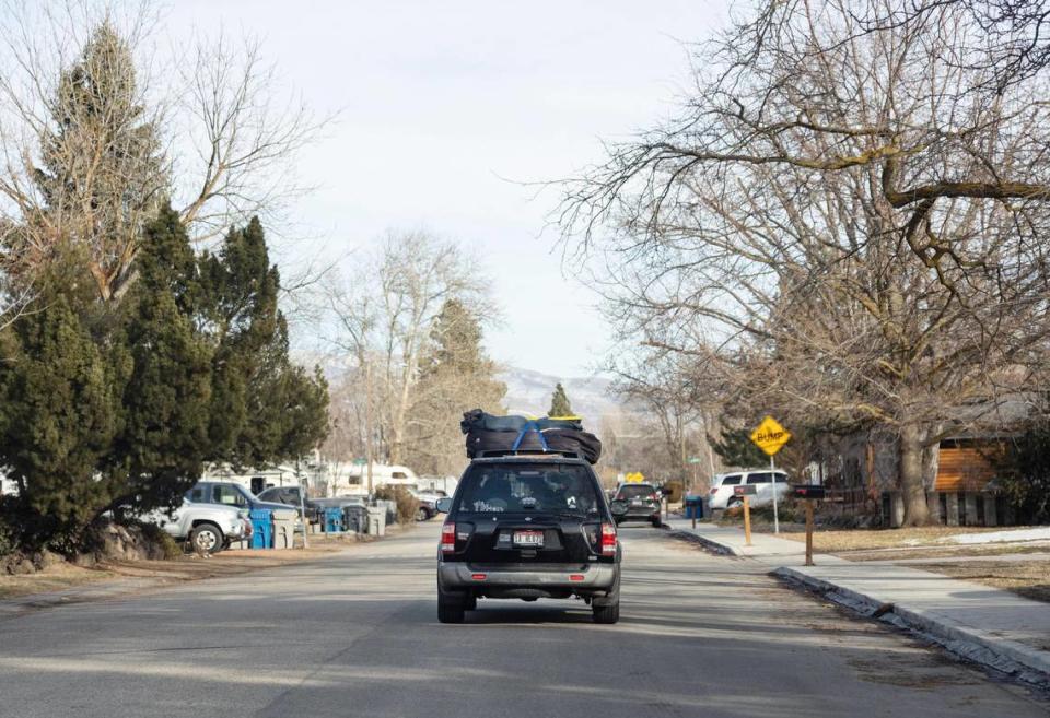 Thomas and Bonnie Lowders drive to their storage unit to pick up supplies for the babies on Feb. 10, 2022.  