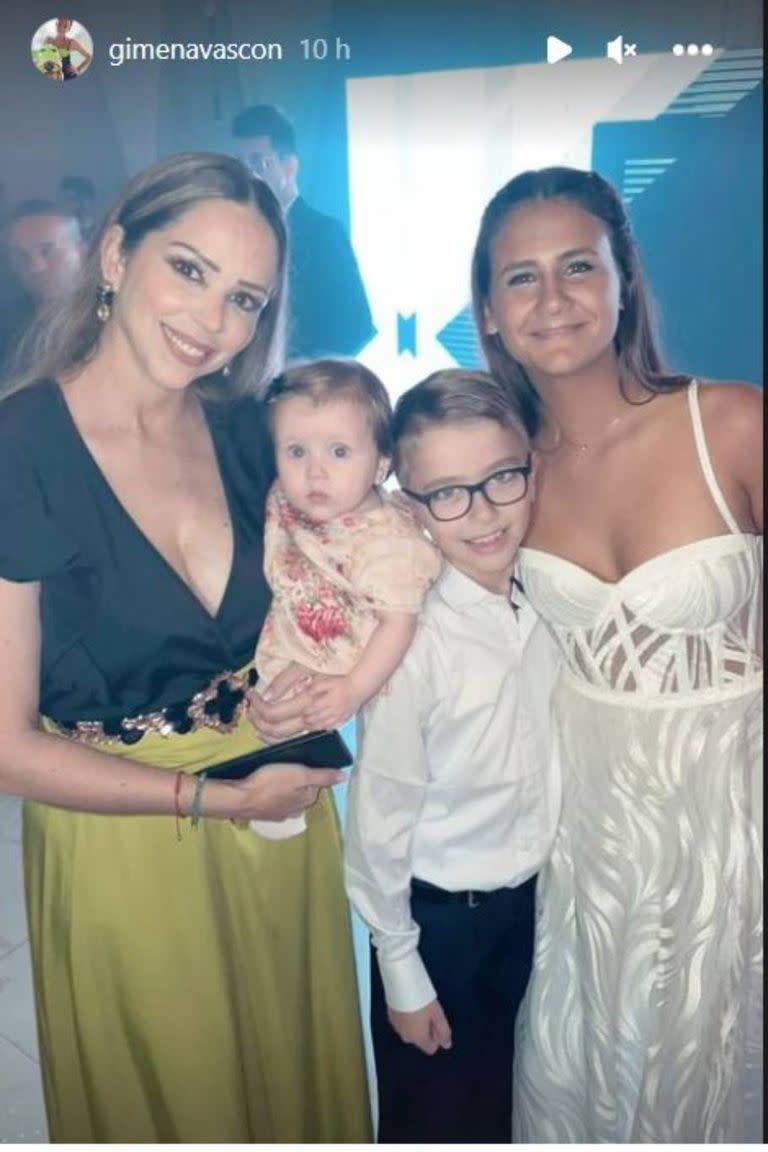 Gimena Vascon, actual pareja de Cristian Fabbiani, estuvo presente en la fiesta de 15 de Uma, junto a los dos hijos que tuvo con el Ogro 