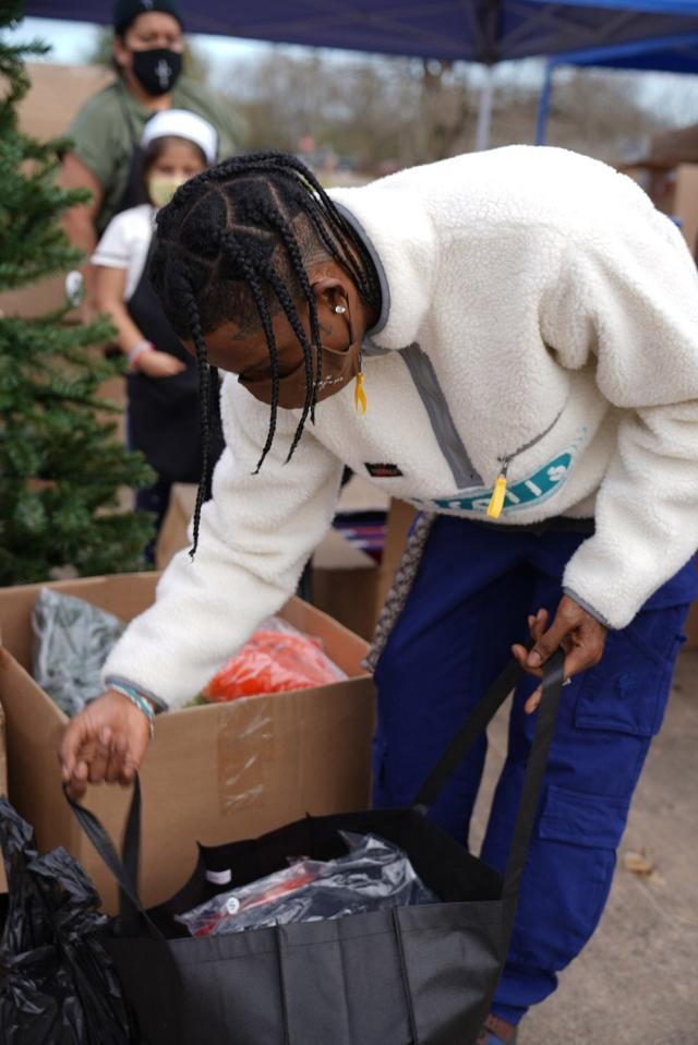 Travis Scott Hosts Houston Toy Drive as Kylie Jenner, Stormi Support 'Daddy