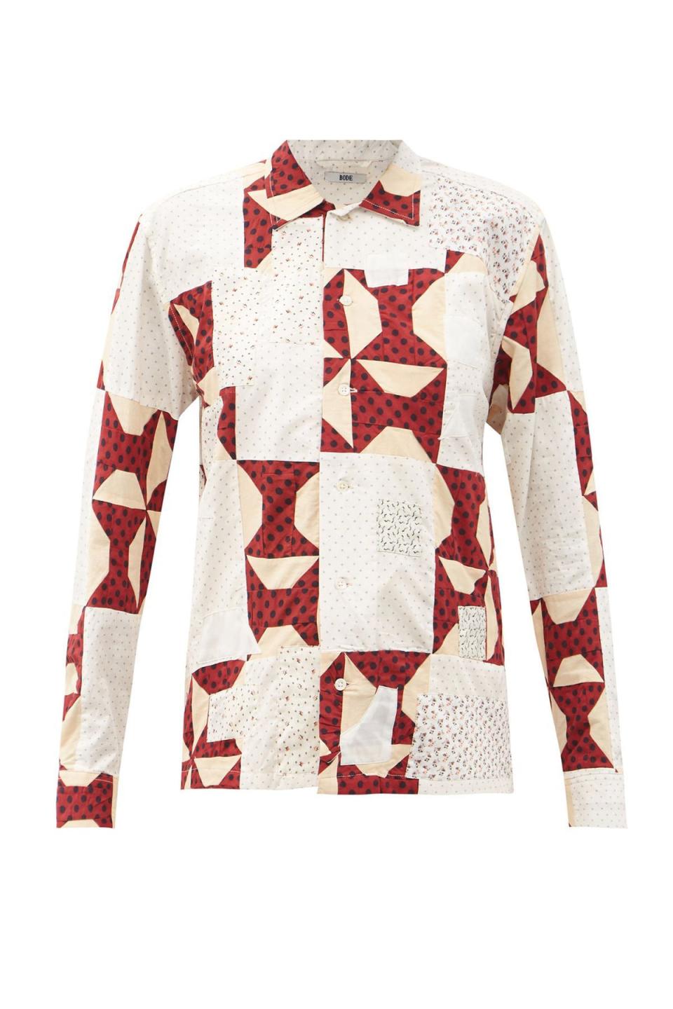 Patchwork-Quilt Cotton Shirt