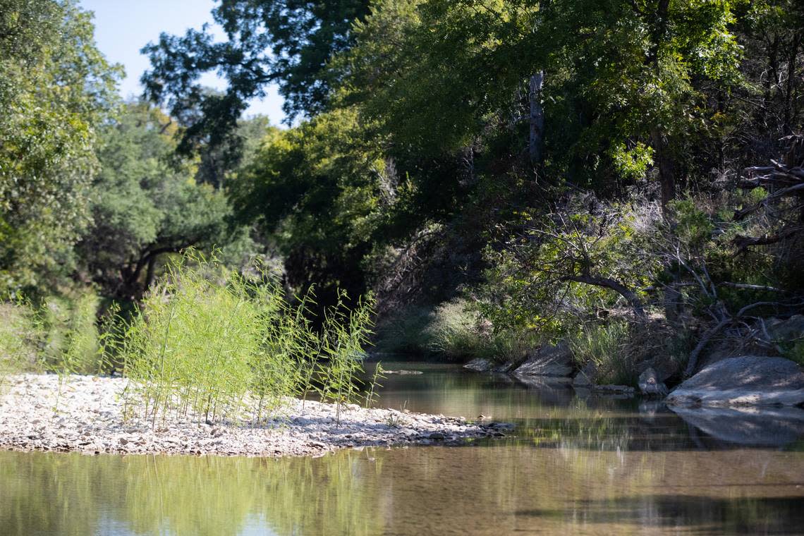 Russell Creek is one of the features at Palo Pinto Mountains State Park. The park is still under construction and is not yet open to the public.