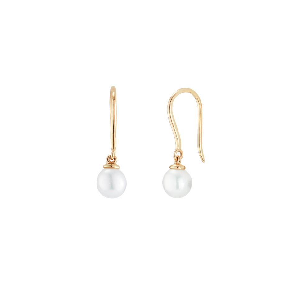 Fishhook Pearl Earrings