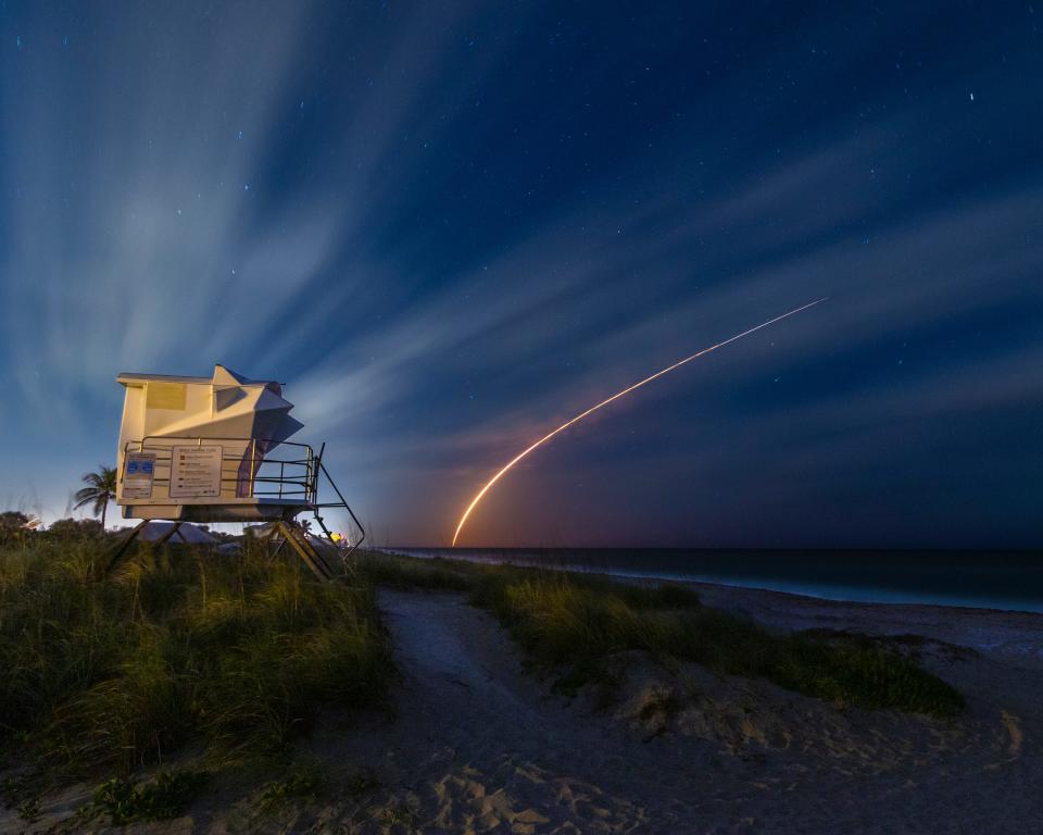 Chris Spain photographed the SpaceX Falcon 9 rocket launch on February 2, 2019, in Jensen Beach.