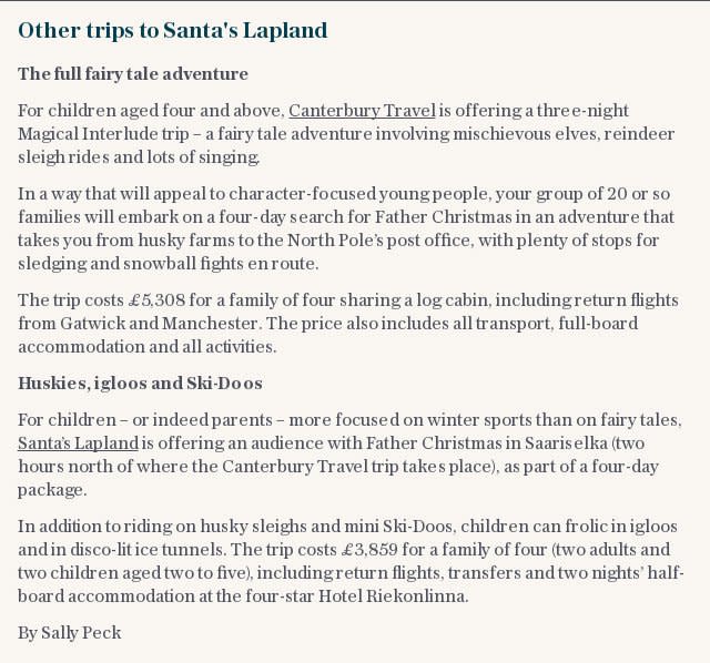 Other trips to see Santa's Lapland