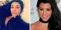 <p>Proving that she can rock red carpet glam<em> just</em> as well as the bare-faced look, Kourtney is our beauty inspo with and without cosmetics. </p>