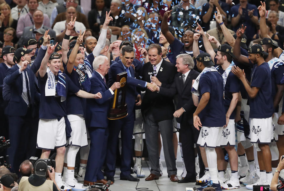 Villanova beat Michigan in the NCAA finals, and the ratings for that game beat everything else on TV Monday night. (Getty)
