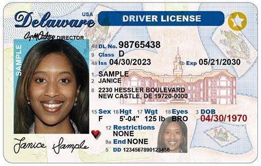 A sample image of a Real ID-compliant California driver's license