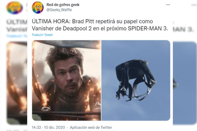 Brad Pitt aceptó tener la participación más corta en el mundo del cine. Captura @Geeky_Waffle