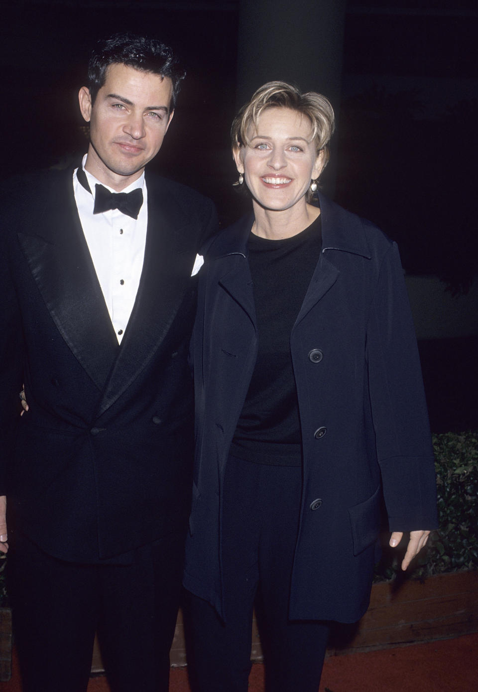 BEVERLY HILLS, CA - JANUARY 21:   Comedienne Ellen DeGeneres and brother Vance attend the 52nd Annual Golden Globe Awards on January 21, 1995 at the Beverly Hilton Hotel in Beverly Hills, California. (Photo by Ron Galella, Ltd./Ron Galella Collection via Getty Images) 