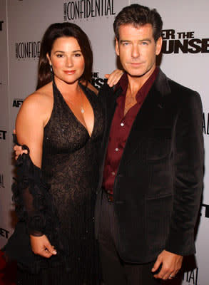 Keely Shaye Smith and Pierce Brosnan at the Hollywood premiere of New Line Cinema's After the Sunset