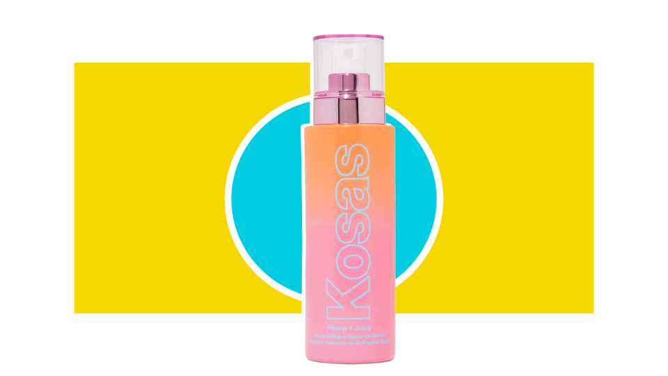 Treat your skin to some hydration with the Kosas Plump + Juicy Vegan Collagen Spray-On Serum.
