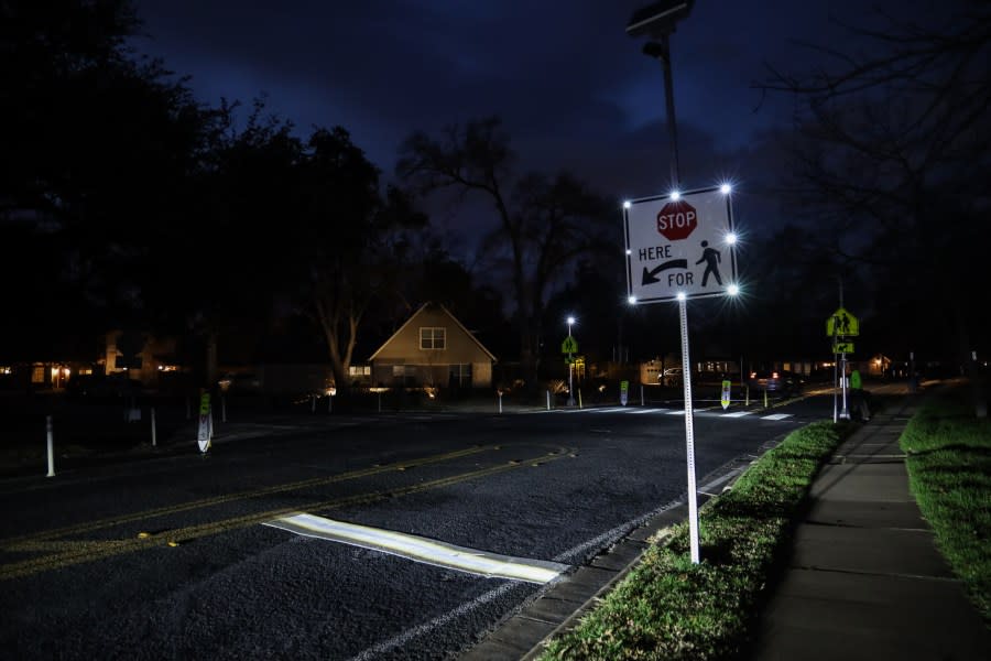 The Austin Transportation and Public Works Department is operating a safety pilot project along Shoal Creek Boulevard at the intersection of Treadwell Boulevard. (Courtesy: Austin Transportation and Public Works Department)