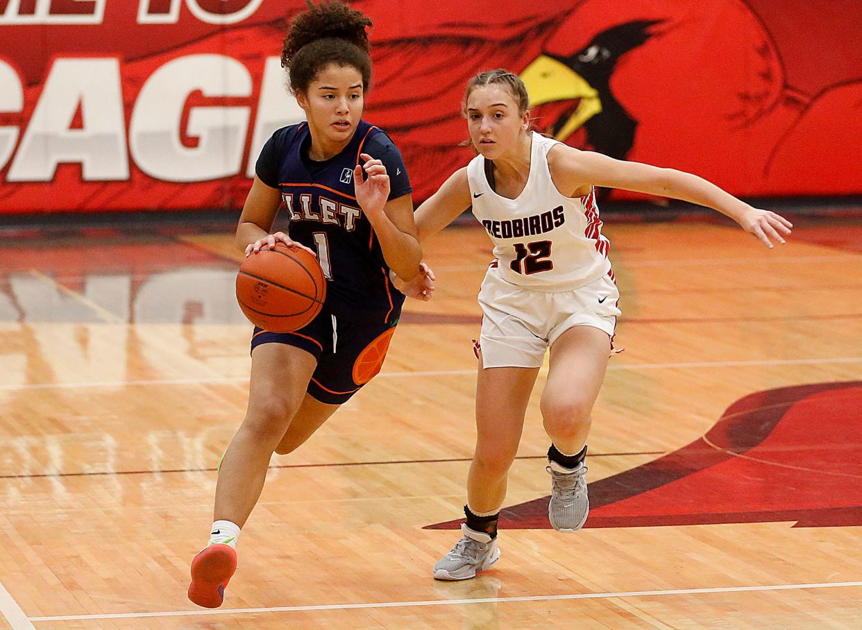 Ellet High School's Caitlyn Holmes, left, has been ranked as the 13th best girls basketball player in Ohio by USA Today Network Ohio.