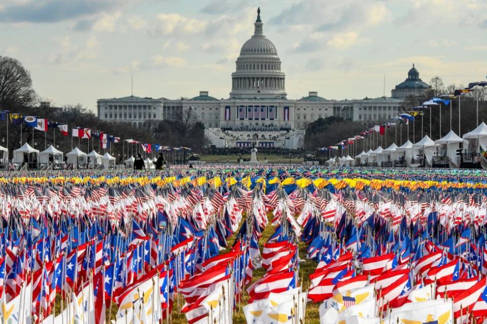 Banderas en el National Mall..