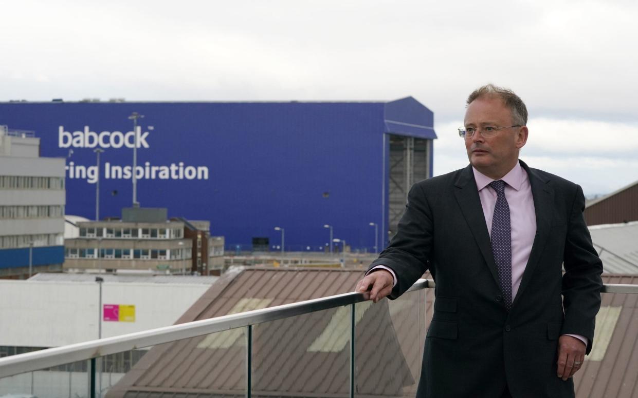 David Lockwood at the Babcock yard in Rosyth, Fife