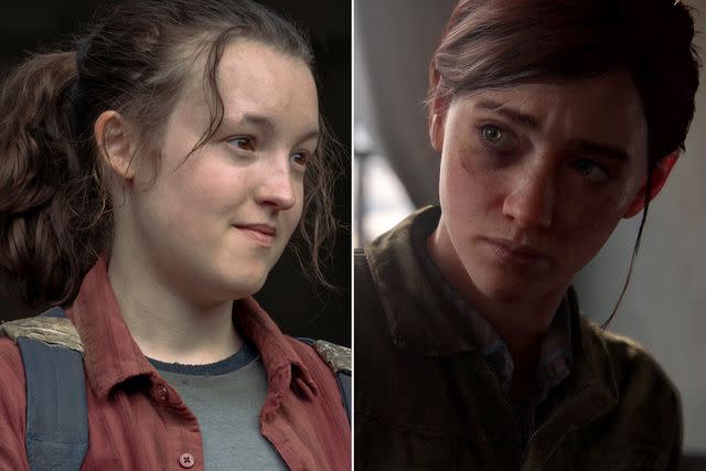 <p>Liane Hentscher/HBO; Naughty Dog</p> Bella Ramsey's Ellie in HBO's 'The Last of Us' versus the Ashley Johnson-voiced Ellie in 'The Last of Us Part II Remastered'