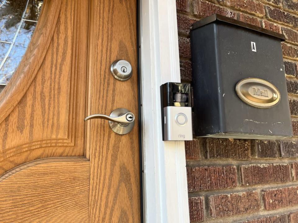 Ring Video Doorbell on front door