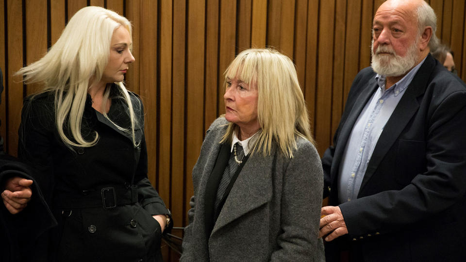 June and Barry Steenkamp say they are open to 'victim-offender dialogue', but remain unconvinced by Oscar Pistorius' explanation for the murder of their daughter. (Photo by Marco Longari / AFP / Pool/Anadolu Agency/Getty Images)