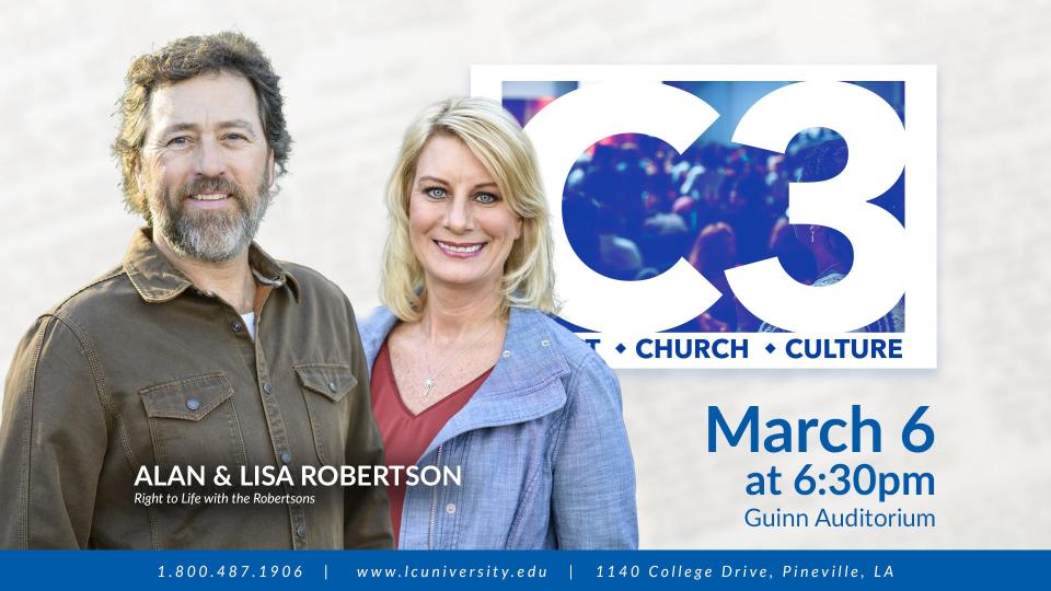 Al and Lisa Robertson of the "Duck Dynasty" family in West Monroe will be the featured speakers for the third Christ Church Culture event Monday at 6:30 p.m. in Guinn Auditorium on the Louisiana Christian University