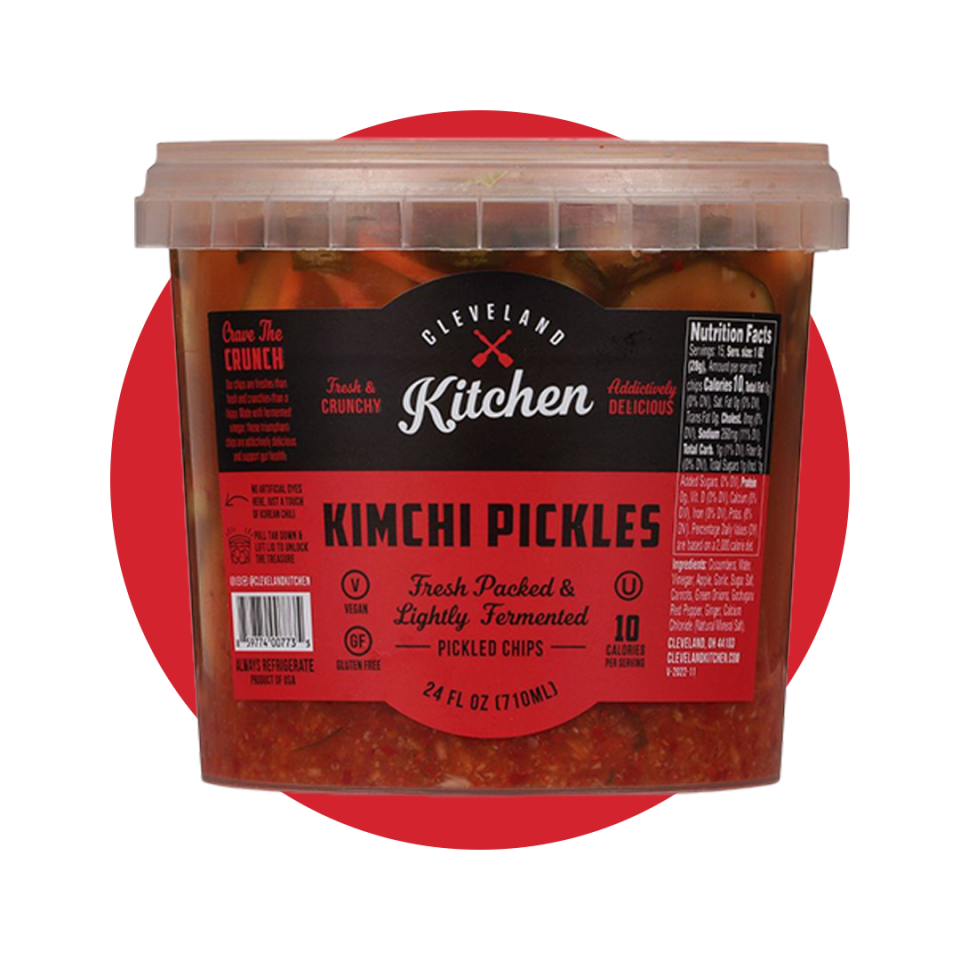 <p><a href="https://www.clevelandkitchen.com/pickles/kimchi-pickles" rel="nofollow noopener" target="_blank" data-ylk="slk:Shop Now;elm:context_link;itc:0;sec:content-canvas" class="link ">Shop Now</a></p><p>Kimchi Pickles</p><p>clevelandkitchen.com</p>