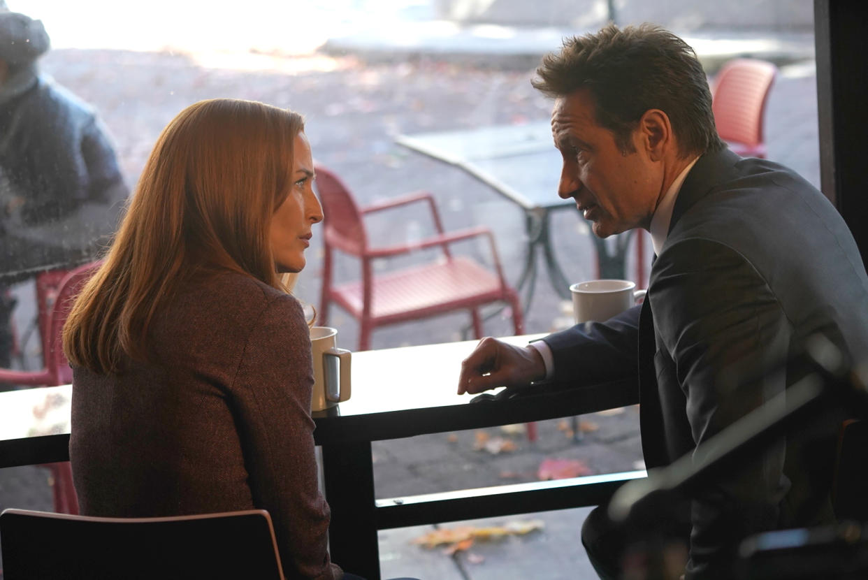 Anderson and David Duchovny in 'The X-Files' (Photo: Shane Harvey/Fox)