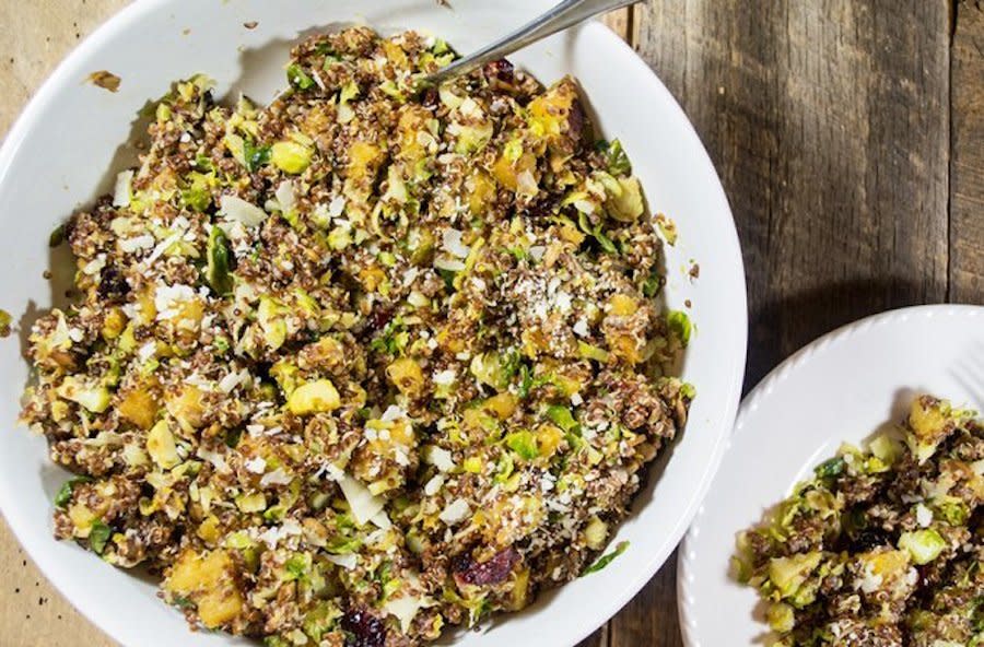 <strong>Get the <a href="http://lemonsandbasil.com/roasted-brussels-sprouts-acorn-squash-quinoa/" target="_blank">Roasted Brussels Sprouts With Acorn Squash & Quinoa recipe</a> by Lemons And Basil</strong>
