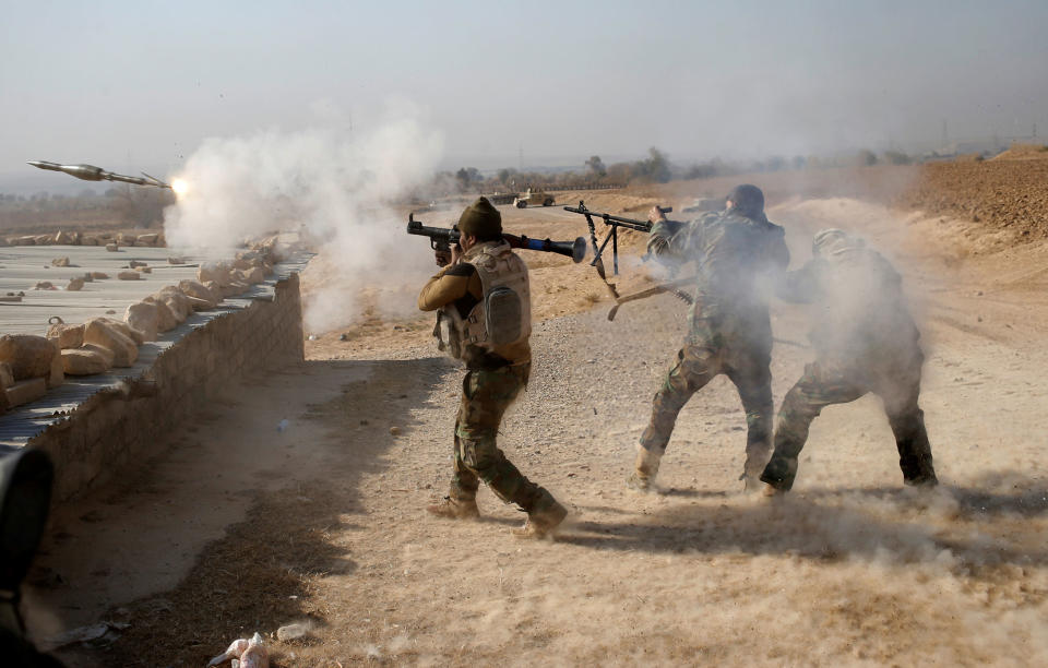 Clashes with Islamic State fighters in Iraq