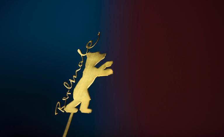 The Berlinale logo is pictured during a press conference at the 64th Berlinale Film Festival in Berlin, on February 8, 2014