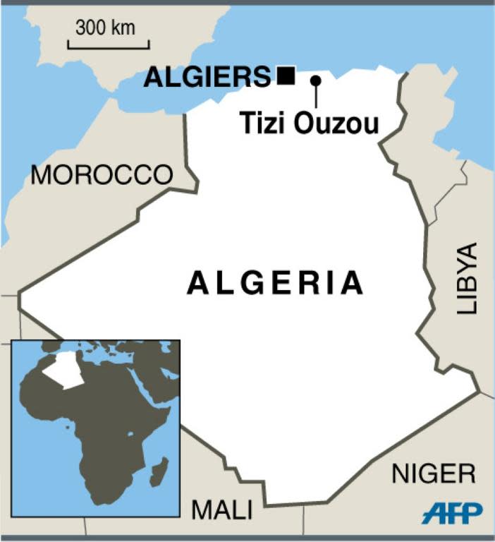 Map locating the site where a Frenchman was kidnapped in Algeria's restive east