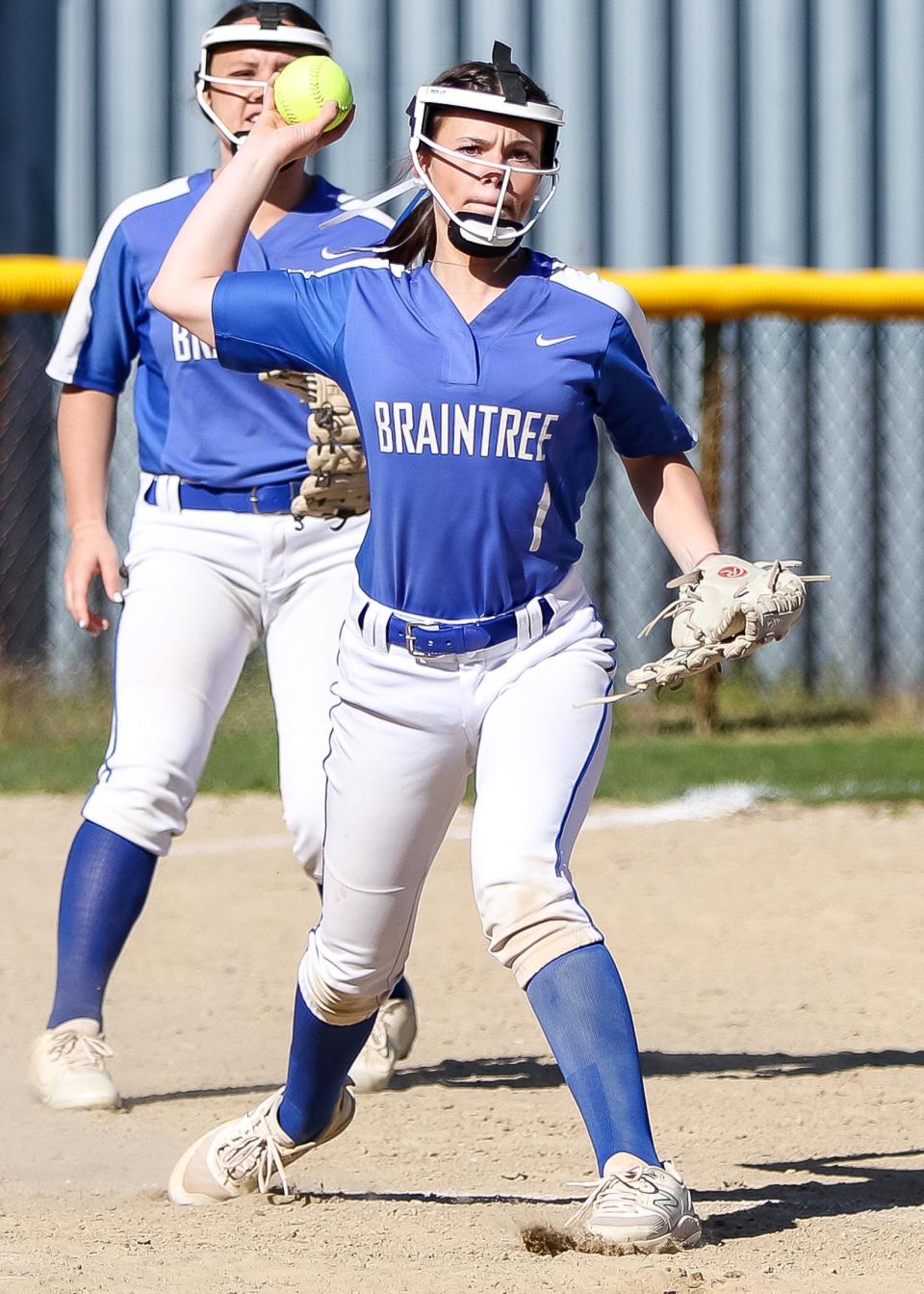 Braintree's Lexi Donahue during a game against Archbishop Williams at Flaherty Elementary School in Braintree on Friday, April 26, 2024.