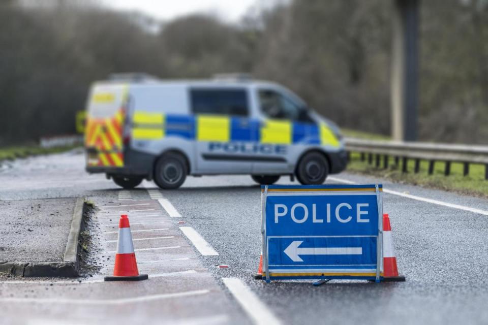 A file photo of a police road closure in Wiltshire <i>(Image: Getty Images)</i>