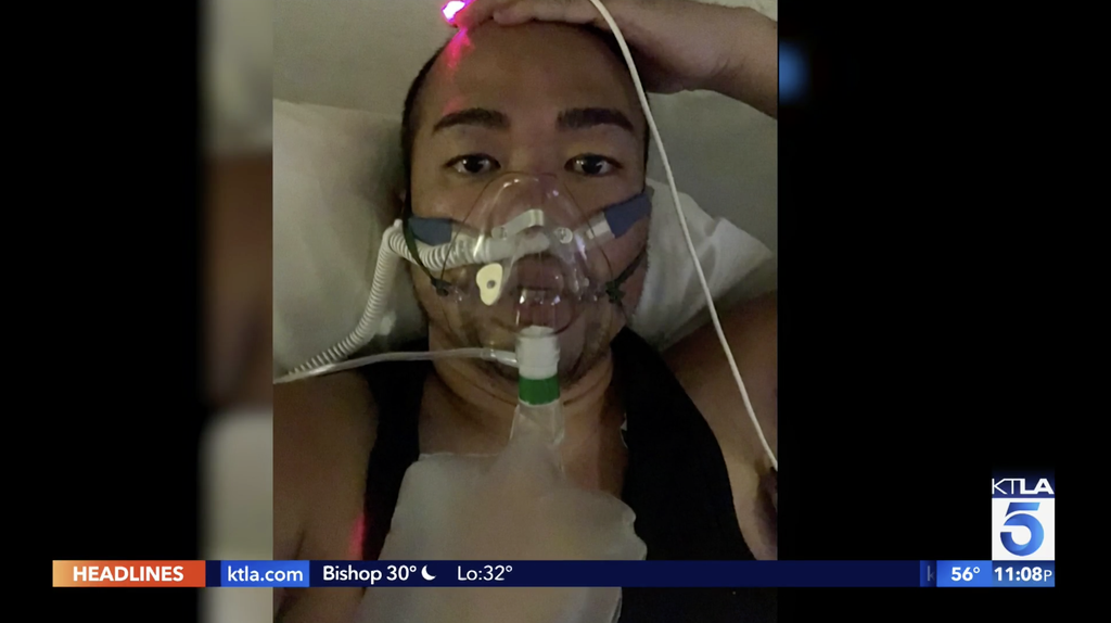 Christian Cabrera, 40, regretted not getting vaccinated as he died of Covid-19 (KTLA)