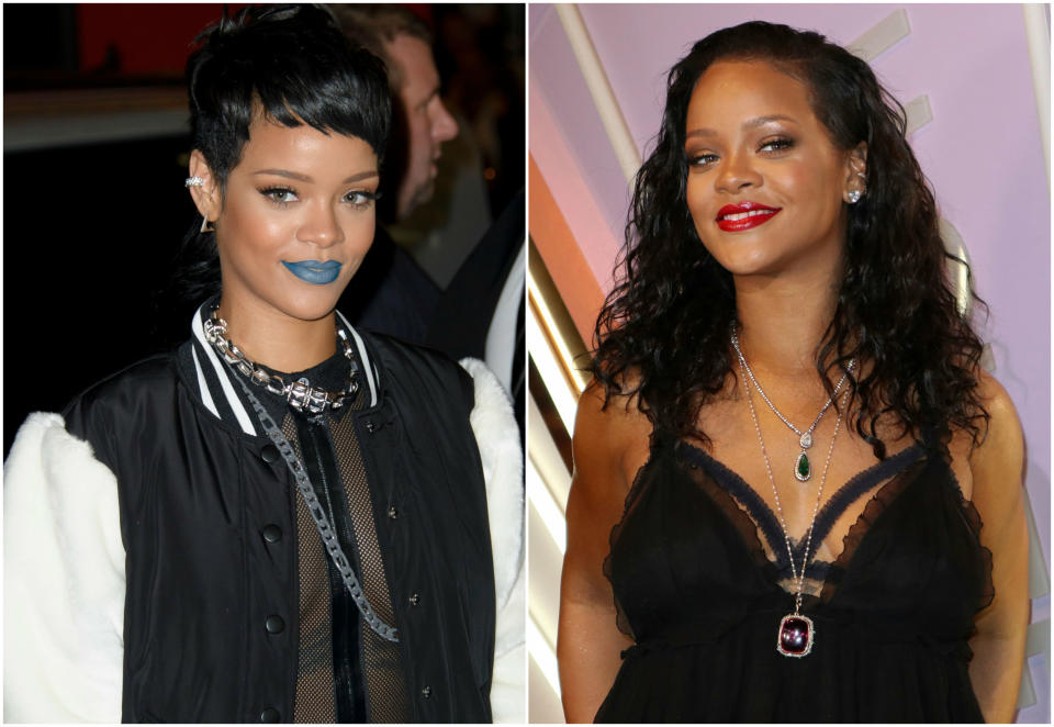 <p>Rihanna tenía el pelo muy cortito en 2013 y lo cierto es que le sentaba de maravilla. ¿A ti te gusta más con melena? (Foto: Gtres / AP). </p>