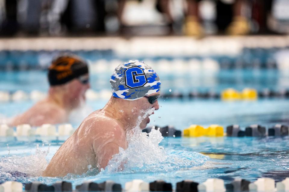 Sam Poulson of Pleasant Grove High School competes at the Utah 6A State Meet at the Stephen L. Richards Building in Provo on Saturday, Feb. 24, 2024. | Marielle Scott, Deseret News