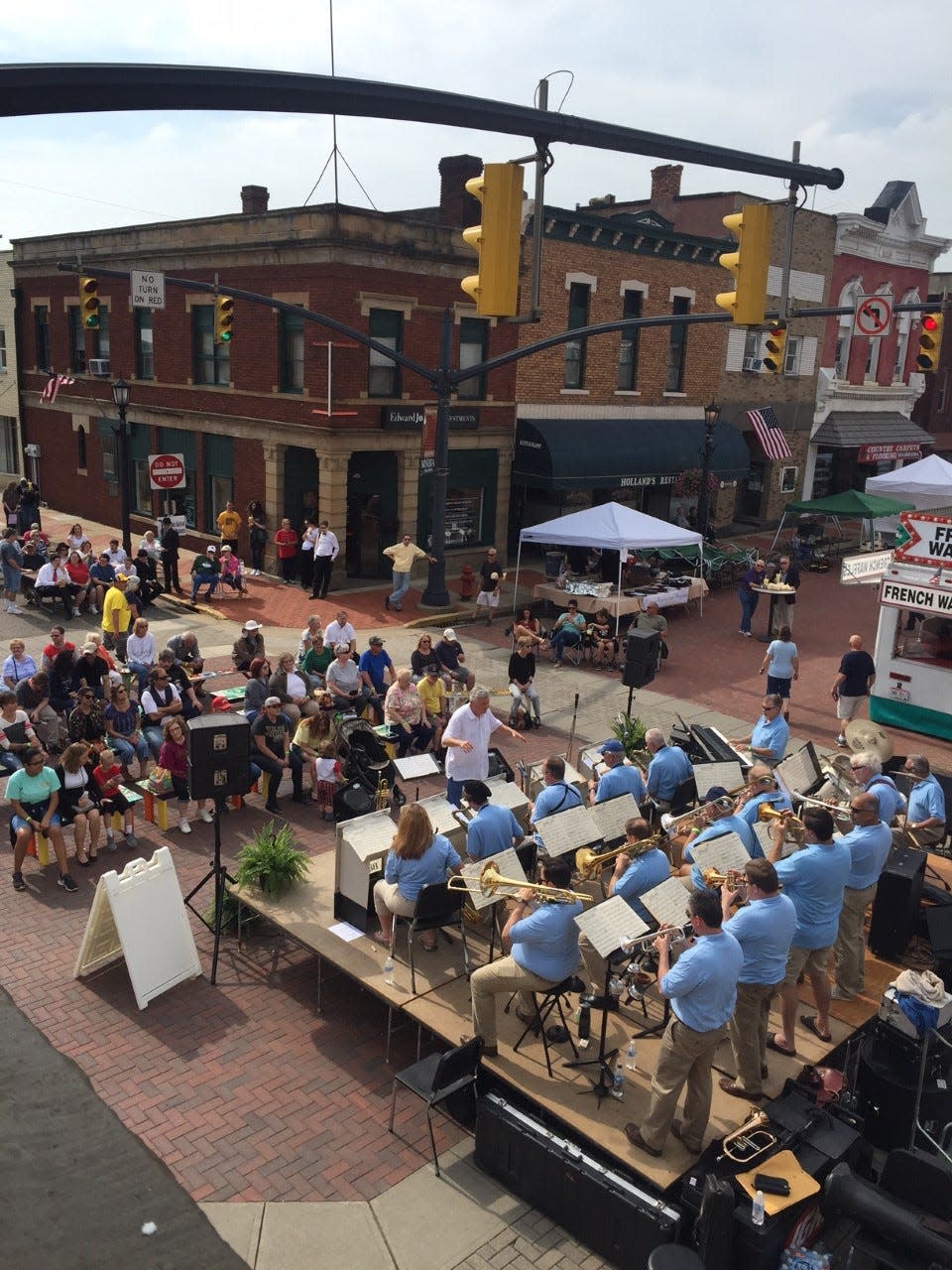 The 10th annual Brick Street Art & Jazz Festival is Saturday in Minerva. The event is on Market Street N and features food, fine crafts and interactive arts activities. High school jazz bands also will be performing.