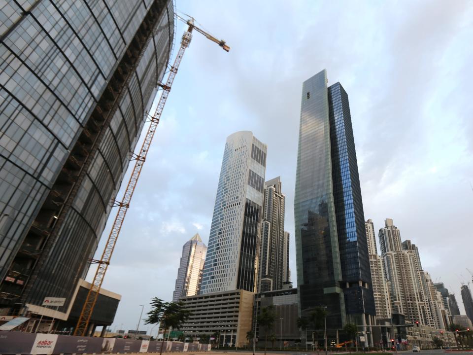 A general view of Business Bay area, after a curfew was imposed to prevent the spread of the coronavirus disease (COVID-19), in Dubai, United Arab Emirates, March 28, 2020.