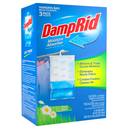 DampRid Moisture Absorber Hanging Bag, 3-Pack