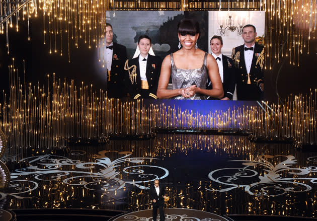 Oscars 2013: Michelle Obama live aus dem Weißen Haus. (Bild: Getty Images)