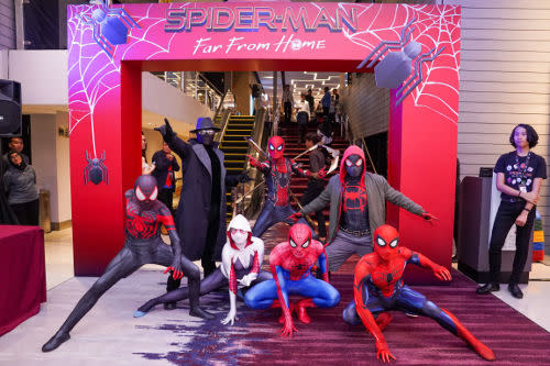 The Onyx screen was launched with a screening of "Spider-Man: Far From Home", hence all the Spideys at the event!
